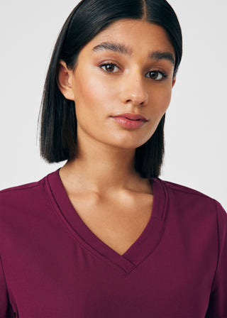 Wine CRFT 3-Pocket V-Neck Top Scrubs