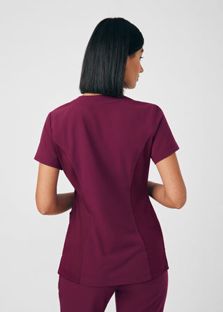 Wine CRFT 3-Pocket V-Neck Top Scrubs