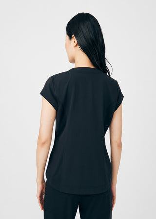 Black CRFT 1-Pocket V-Neck Top Scrubs