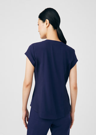 Navy CRFT 1-Pocket V-Neck Top Scrubs