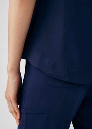 Navy CRFT 1-Pocket V-Neck Top Scrubs