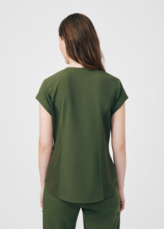 Olive CRFT 1-Pocket V-Neck Top Scrubs