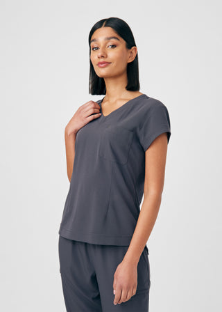 Pewter CRFT 1-Pocket V-Neck Top Scrubs