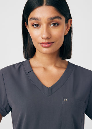 Pewter CRFT 1-Pocket V-Neck Top Scrubs