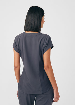 Pewter CRFT 1-Pocket V-Neck Top Scrubs