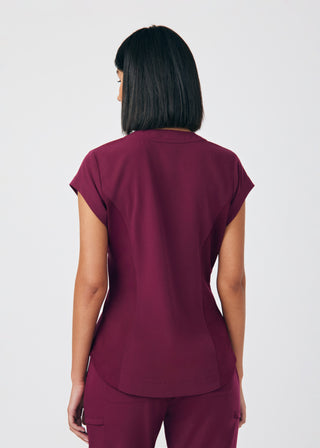 Wine CRFT 1-Pocket V-Neck Top Scrubs