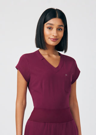 Wine CRFT 1-Pocket V-Neck Top Scrubs