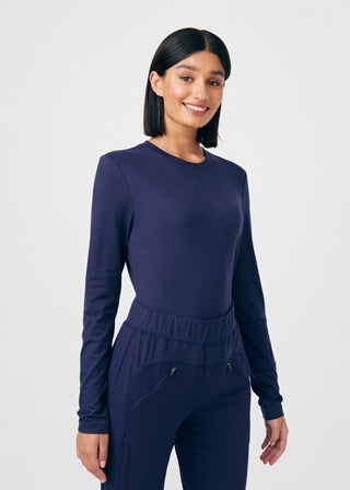 Navy CRFT 1-Pocket Long-Sleeve Tee Scrubs