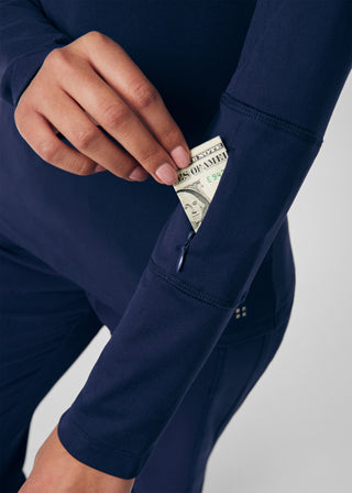 Navy CRFT 1-Pocket Long-Sleeve Tee Scrubs