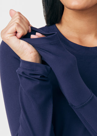 Navy CRFT 1-Pocket Long-Sleeve Tee Scrubs