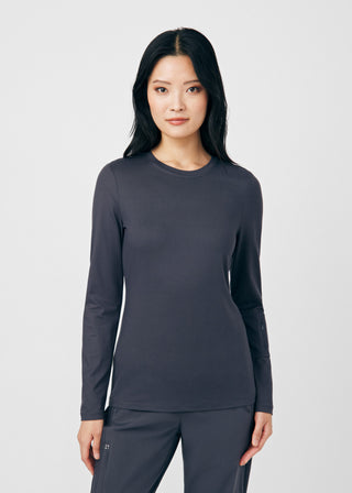 Pewter CRFT 1-Pocket Long-Sleeve Tee Scrubs