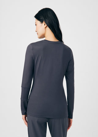 Pewter CRFT 1-Pocket Long-Sleeve Tee Scrubs