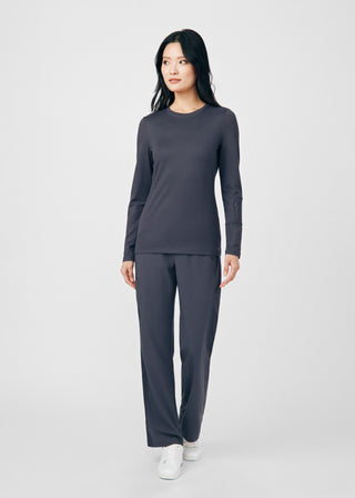 Pewter CRFT 1-Pocket Long-Sleeve Tee Scrubs