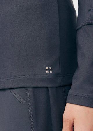 Pewter CRFT 1-Pocket Long-Sleeve Tee Scrubs