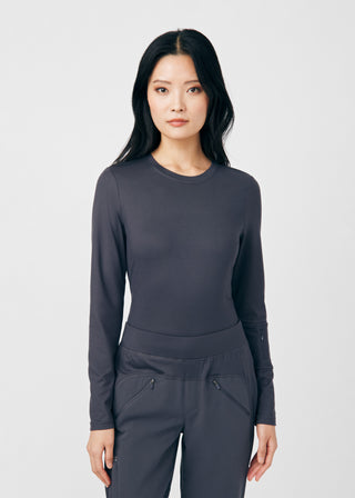 Pewter CRFT 1-Pocket Long-Sleeve Tee Scrubs