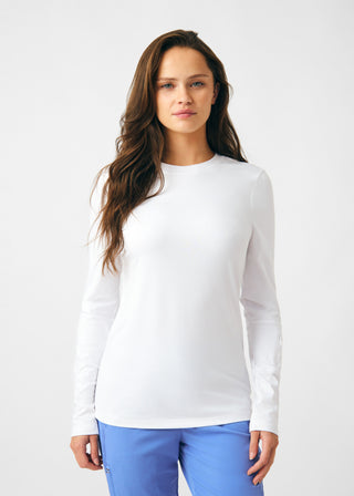 White CRFT 1-Pocket Long-Sleeve Tee Scrubs
