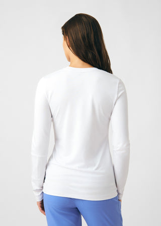 White CRFT 1-Pocket Long-Sleeve Tee Scrubs