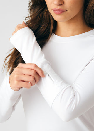 White CRFT 1-Pocket Long-Sleeve Tee Scrubs