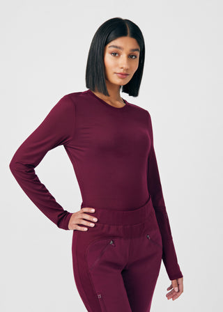 Wine CRFT 1-Pocket Long-Sleeve Tee Scrubs