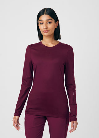 Wine CRFT 1-Pocket Long-Sleeve Tee Scrubs