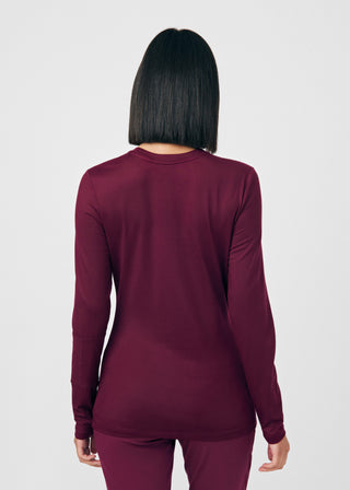 Wine CRFT 1-Pocket Long-Sleeve Tee Scrubs