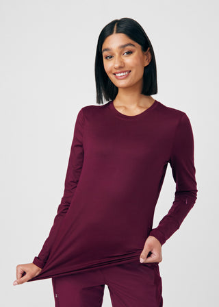 Wine CRFT 1-Pocket Long-Sleeve Tee Scrubs