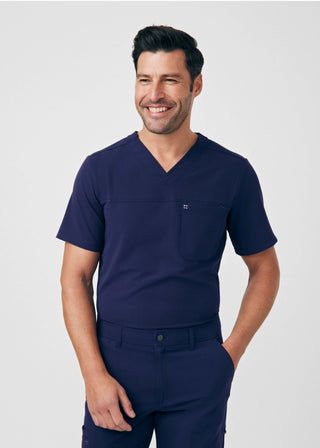 Navy CRFT 2-Pocket V-Neck Top Scrubs