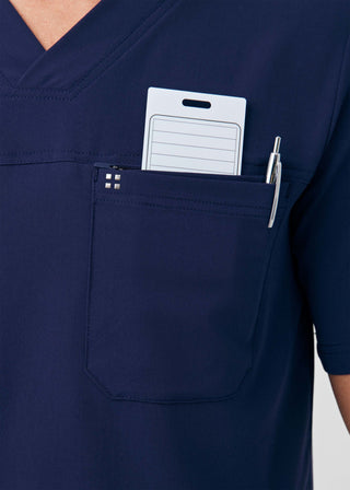 Navy CRFT 2-Pocket V-Neck Top Scrubs