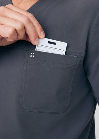 Pewter CRFT 2-Pocket V-Neck Top Scrubs