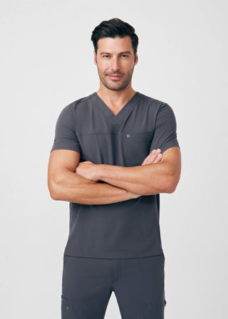 Pewter CRFT 2-Pocket V-Neck Top Scrubs