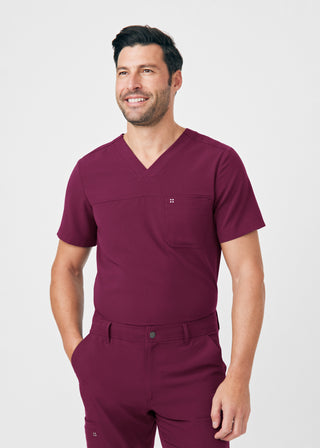Wine CRFT 2-Pocket V-Neck Top Scrubs