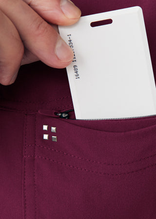 Wine CRFT 2-Pocket V-Neck Top Scrubs