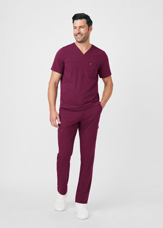 Wine CRFT 2-Pocket V-Neck Top Scrubs