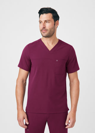 Wine CRFT 2-Pocket V-Neck Top Scrubs