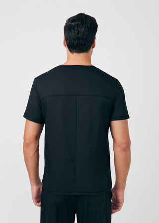 Black VIBE 2-Pocket V-Neck Top Scrubs