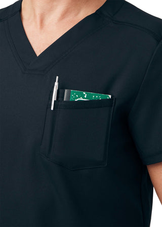 Black VIBE 2-Pocket V-Neck Top Scrubs