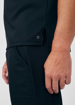 Black VIBE 2-Pocket V-Neck Top Scrubs