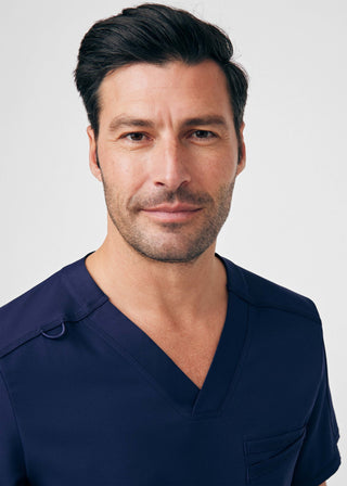 Navy VIBE 2-Pocket V-Neck Top Scrubs
