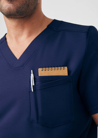 Navy VIBE 2-Pocket V-Neck Top Scrubs