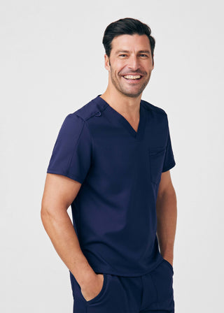 Navy VIBE 2-Pocket V-Neck Top Scrubs