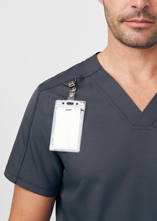 Pewter VIBE 2-Pocket V-Neck Top Scrubs