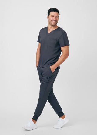 Pewter VIBE 2-Pocket V-Neck Top Scrubs