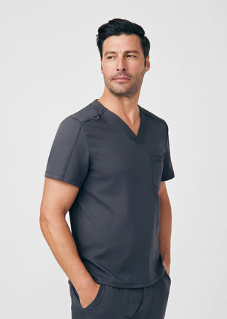 Pewter VIBE 2-Pocket V-Neck Top Scrubs