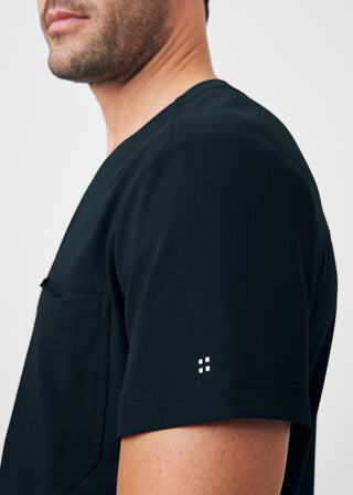 Black CRFT 4-Pocket V-Neck Top Scrubs