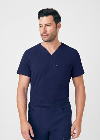 Navy CRFT 4-Pocket V-Neck Top Scrubs