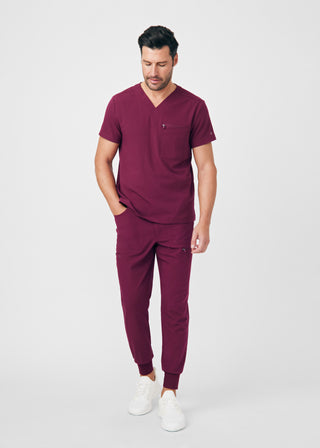Wine CRFT 4-Pocket V-Neck Top Scrubs