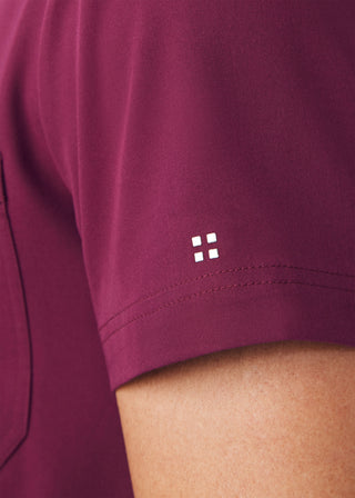 Wine CRFT 4-Pocket V-Neck Top Scrubs