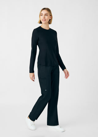 Black VIBE 1-Pocket Long-Sleeve Tee Scrubs