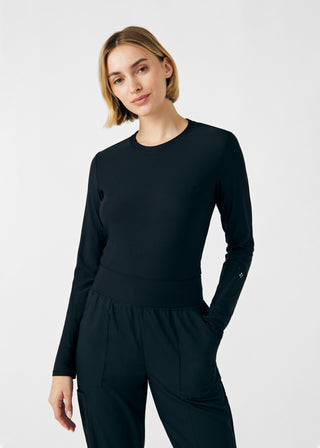 Black VIBE 1-Pocket Long-Sleeve Tee Scrubs