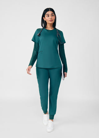 Heather Fern VIBE 1-Pocket Long-Sleeve Tee Scrubs